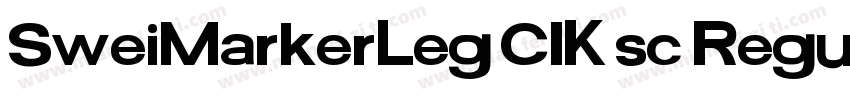 SweiMarkerLeg CIK sc Regular字体转换